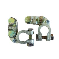 heavy duty battery terminal angled type brass (set) positive & negative