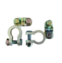 light duty battery terminal angled type brass (set) positive & negative