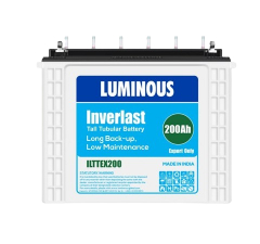luminous inverlast 12v 200ah tall tubular inverter battery bit12v 200ah